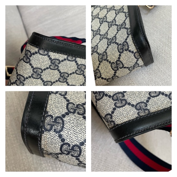 Gucci GG Navy Monogram Crossbody Pouch w/ auth cert - Picture 9 of 13